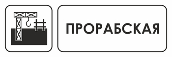 И02 прорабская (пластик, 600х200 мм) - Охрана труда на строительных площадках - Указатели - Магазин охраны труда и техники безопасности stroiplakat.ru